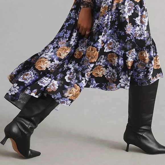 Anthropologie Two Piece Set: Floral Maxi Dress & Mesh Long Sleeve Top - Picture 13 of 15